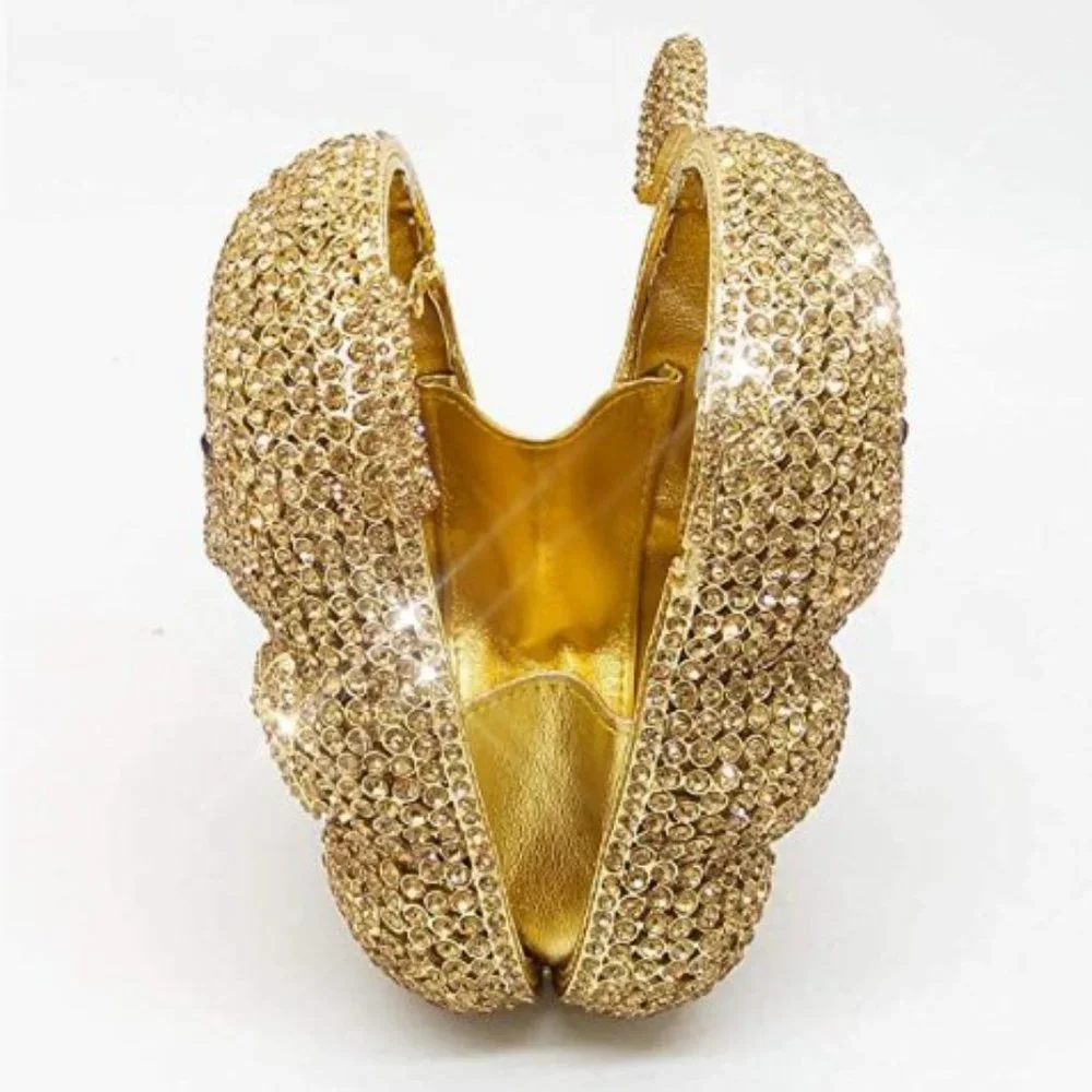 NEW Sparkling Bling Crystal Rhinestone Panda Bear Bag Clutch Purse +Gift - Picture 16 of 16